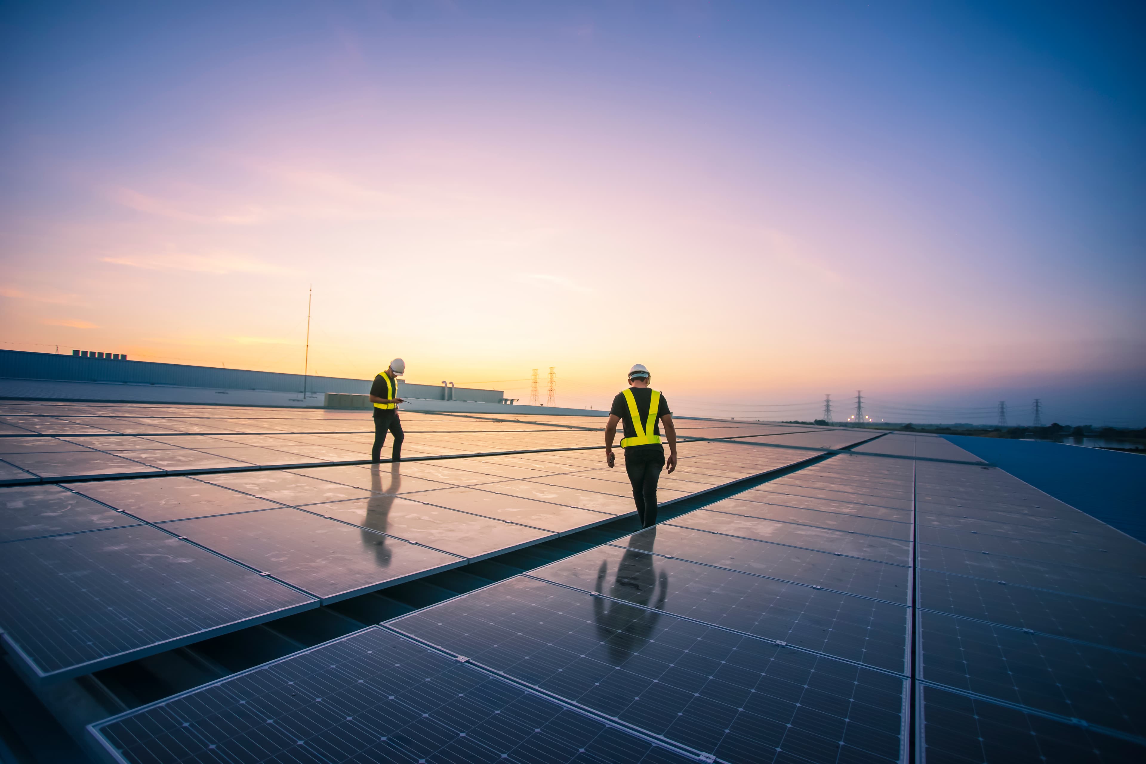 Solar panels representing renewable energy and environmental sustainability