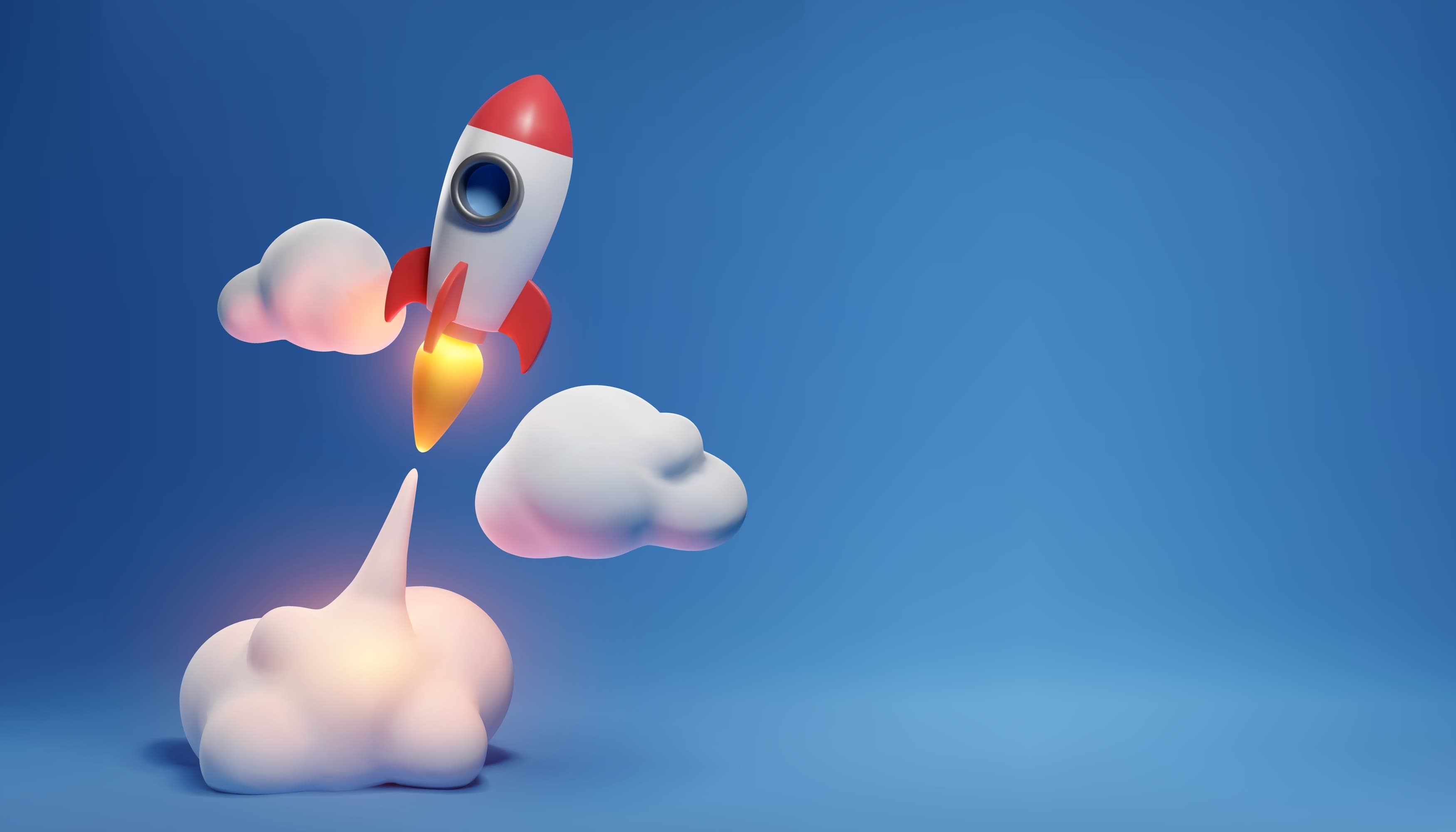 Technology rocket representing business growth and market opportunities through security certification